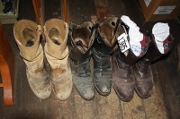3 pairs of steel toed boots