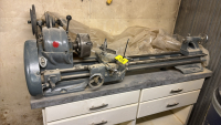 36&rdquo; bed metal lathe w/10&rdquo; swing and shelving