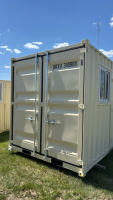 9&rsquo; x 7&rsquo; 4&rdquo; Container (1 end door, 1 man door)