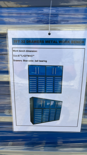 7&rsquo; workbench (32 drawer)