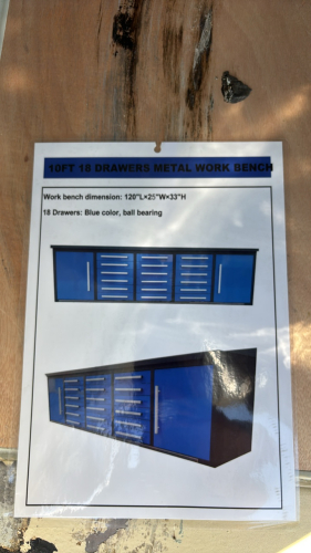 10&rsquo; workbench (18 drawer)
