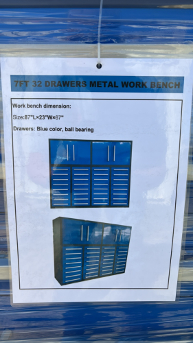 7&rsquo; workbench (32 drawers)