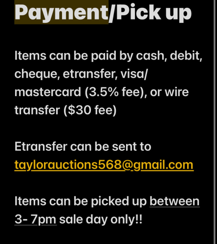 Payment & Pick up