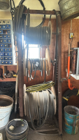 Assorted part rolls of Double braided hydraulic hose and Stand