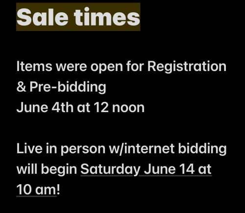 Sale times