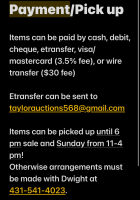 Payment/Pick up