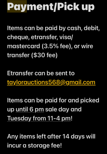Payment & Pick up