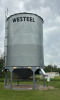 3000 bushel westeel grain bin with hopper