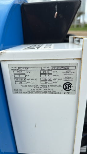 Grain guard 5hp bin fan
