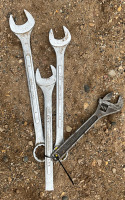 Assorted large flat wrenches