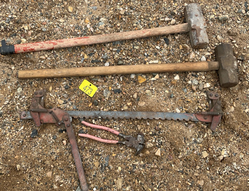 Two sledgehammers fence stretcher fencing pliers