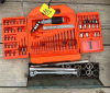 Assorted sockets, ratchet, and small tool set