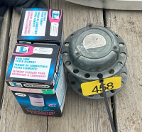 Two fuel caps and two fuel tank filters