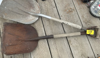 Two grain shovels