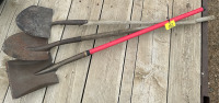 3 shovels