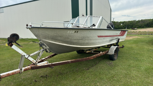 1980 16&rsquo; star craft aluminum boat w/50hp merc