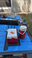 Assorted cooler and decorations