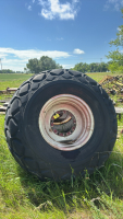 2- used 28L-26 rims and tires and hubs