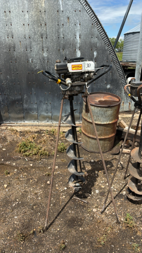 Jiffy ice auger with stand