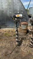 Jiffy ice auger with stand