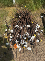Temporary electric fence posts
