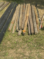 Small fence posts &4&rdquo; drain pipe