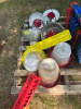 Chicken feeders and heat lights