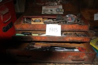 metal tool box w/ misc. Sockets, pliers, hammers etc.