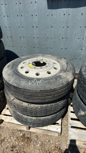 3- 11R 24.5 tires on rims
