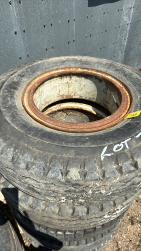 2- 11.00-20 tires will rims 3- 10.00-20 all on split rims