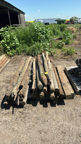 Assortment of posts and lumber