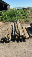 Assortment of posts and lumber
