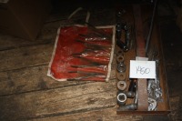 tool box tray w/ sockets, wrenches, snapring pliers