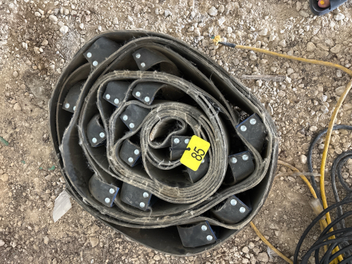 Assorted length of belting with belted cups