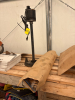 Part roll of blue skin & sump pump