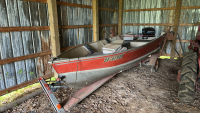 14&rsquo; Lund fishing boat with 25hp mercury
