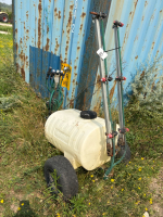 Pull type yard sprayer