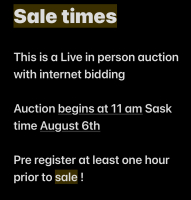 Sale times