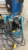 Assorted extension cord, sander, electric drill