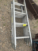 Aluminum folding ladder