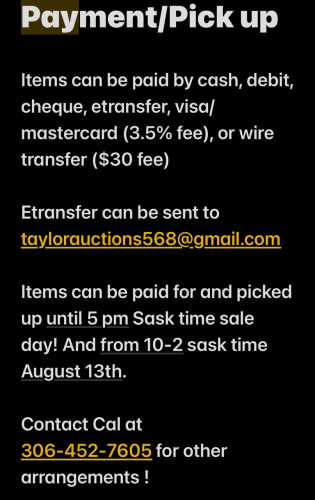 Payment & Pick up