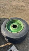 2- 9.00-24 tires on rims