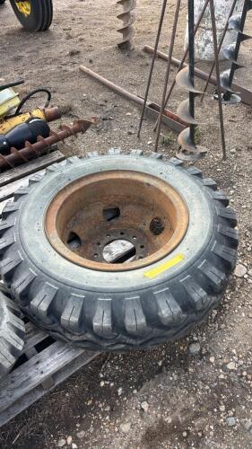 1- 9.00-20 on steel rim