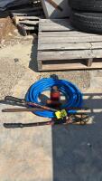 Air hose, bolt cutters, bottle jack