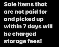Storage Fees