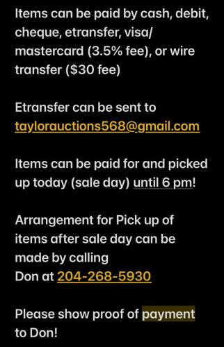 Payment & Pick up