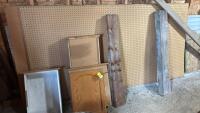 Assorted lumber and peg board