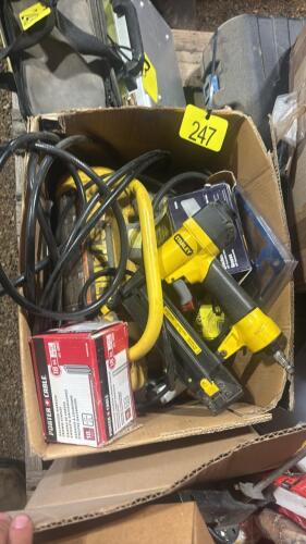 Brad nailer, nails, compressor