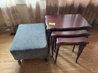 Side tables and stool