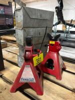 Jack stands and tin boxes